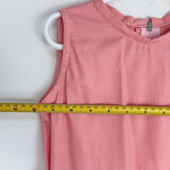 NEW GIRLS SIZE 5T PLEATED PINK COTTON DRESS BELT WAIST SLEEVELESS - Picture 12 of 12